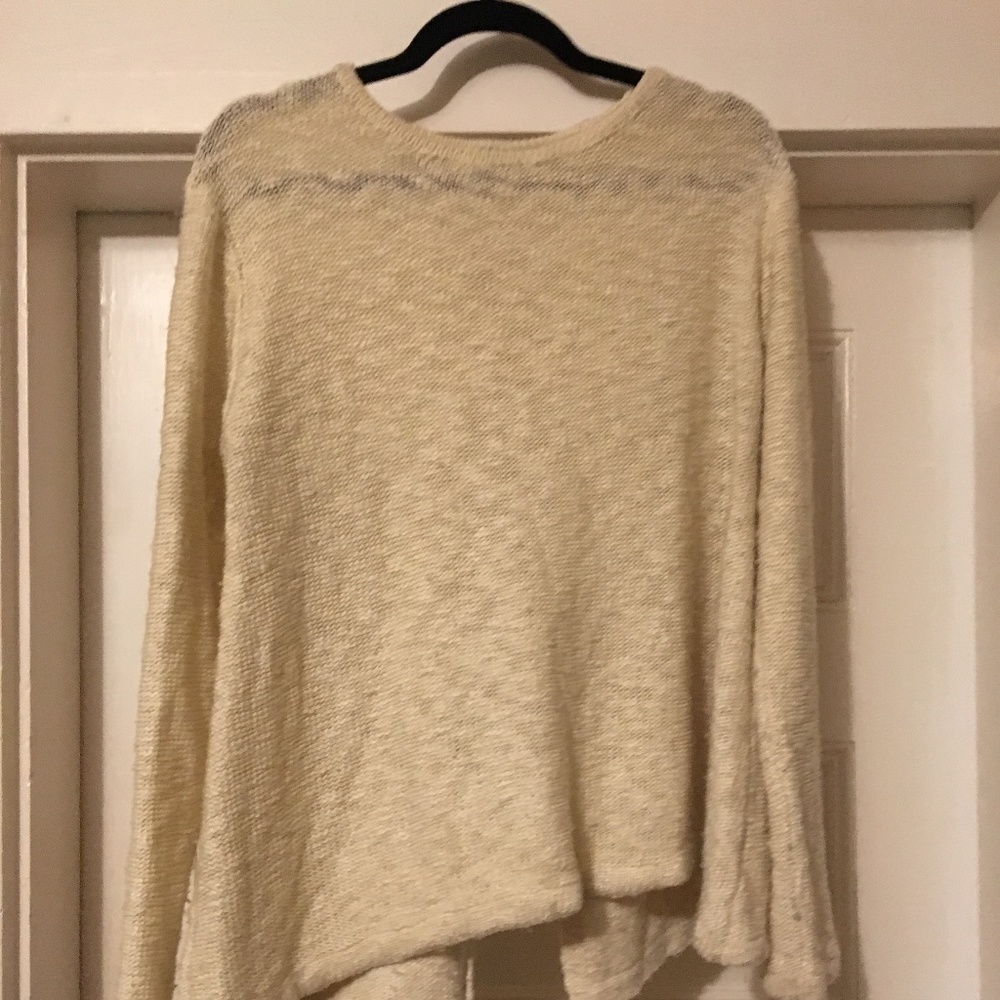 She and Sky open back lace-up sweater